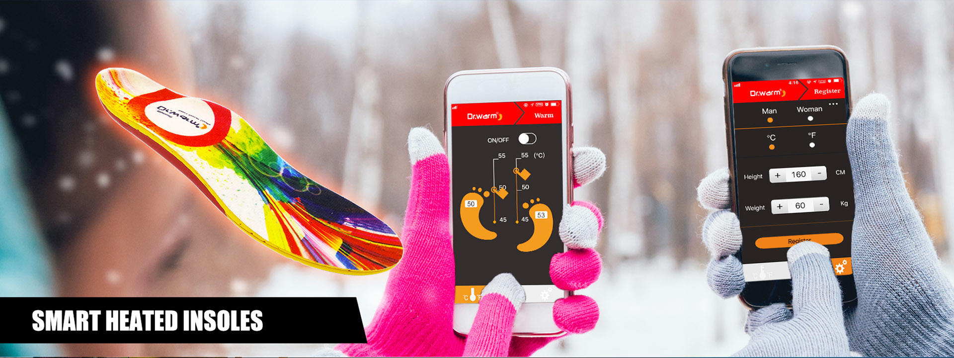S-King-Heated Insoles | Heated Insoles Smartphone- Controlled Wireless Control