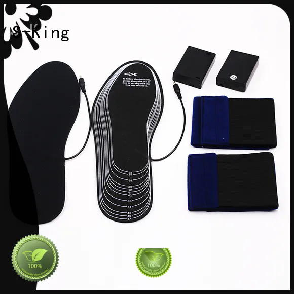 Hot battery heated insoles electric S-King Brand