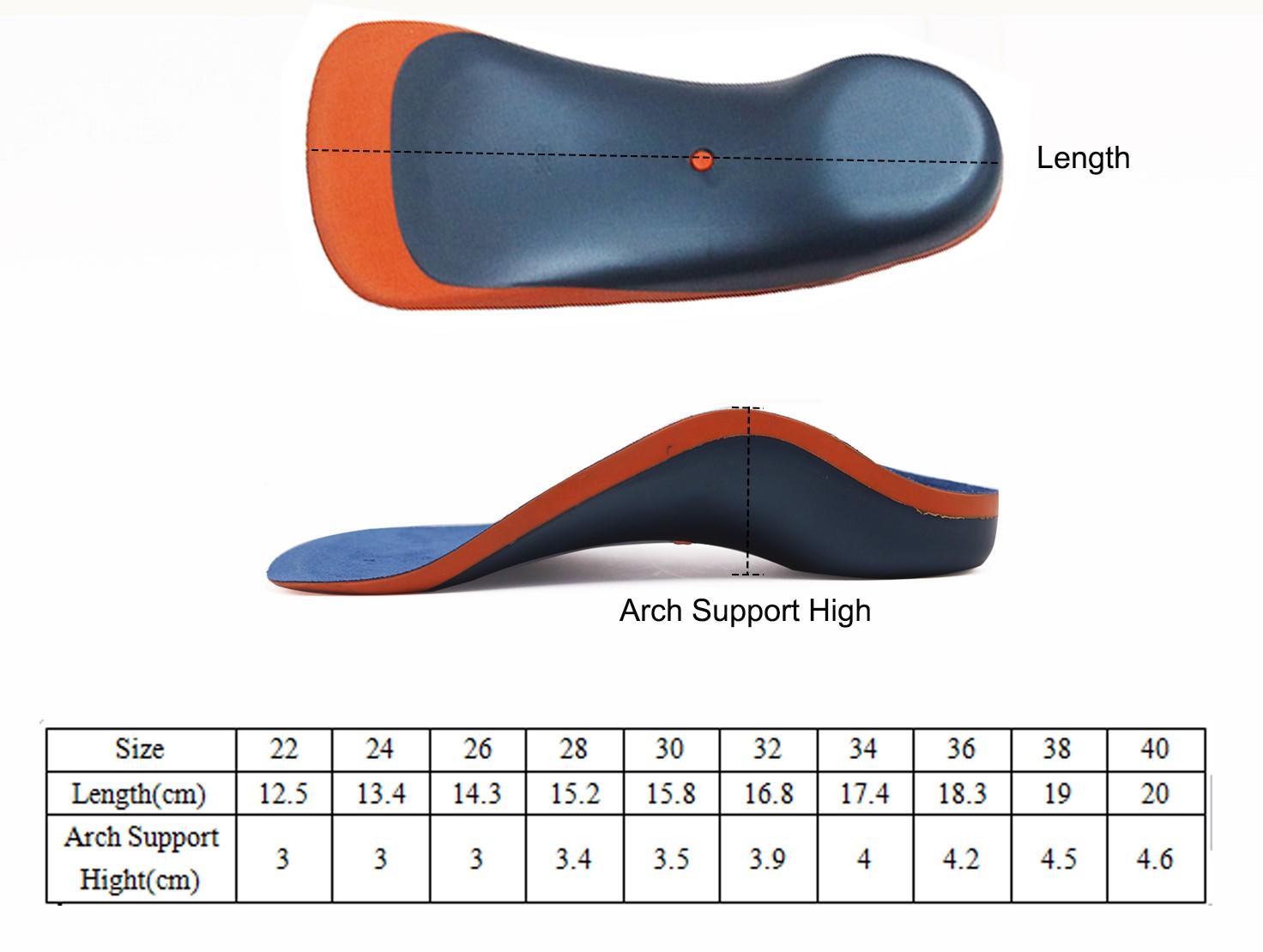 High arch support  kid orthotics insoles for Flat foot Plantar Fasciitis Bowlegs correction-1